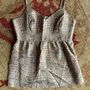 Broadway and Broome (Madewell) patterned silk tank